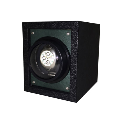 ORBITA - Piccolo Single Watch Winder | Green Leatherette