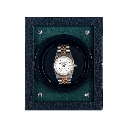 ORBITA - Piccolo Single Watch Winder | Green Leatherette