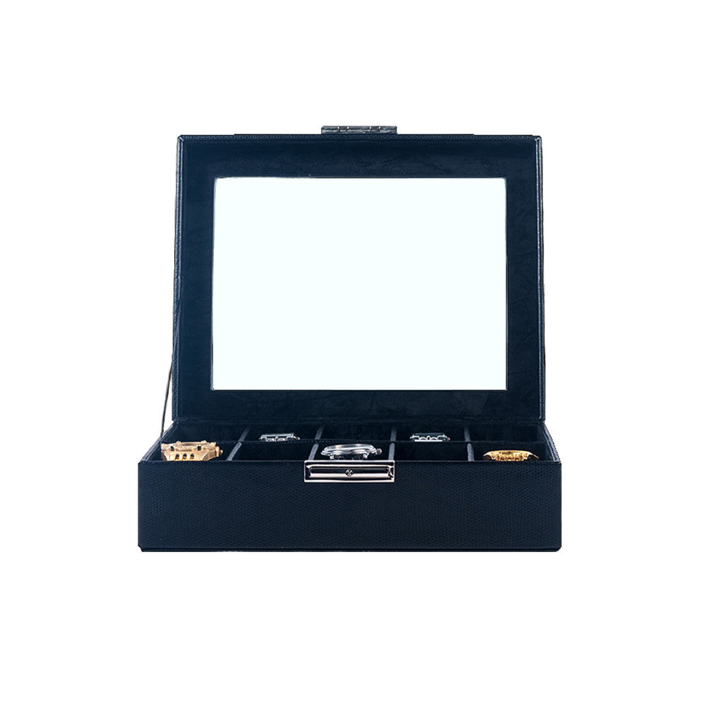 Orbita - Roma 10 Watch Storage Case | Black Leather