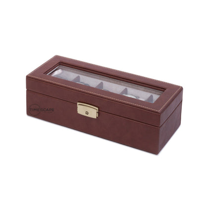 Orbita - Roma 5 Watch Storage Case | Chocolate Leather