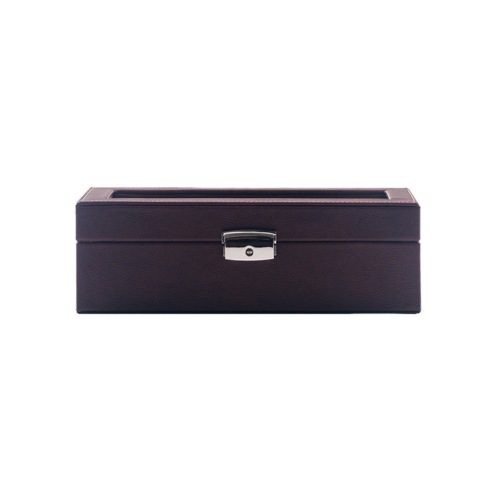 Orbita - Roma 5 Watch Storage Case | Chocolate Leather