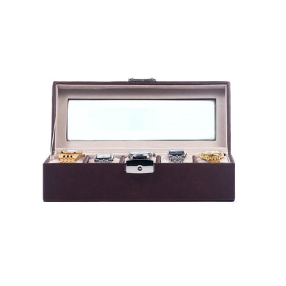 Orbita - Roma 5 Watch Storage Case | Chocolate Leather