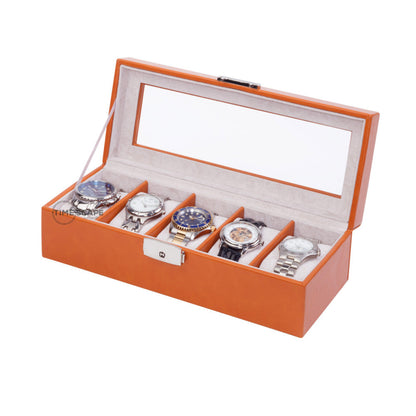 Orbita - Roma 5 Watch Storage Case | Saddle Leather