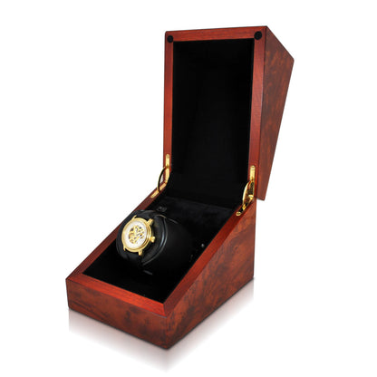 Orbita - Sparta 1 Deluxe Single Watch Winder | Burlwood