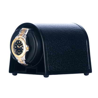 ORBITA - Sparta Mini Single Watch Winder | Black Leatherette