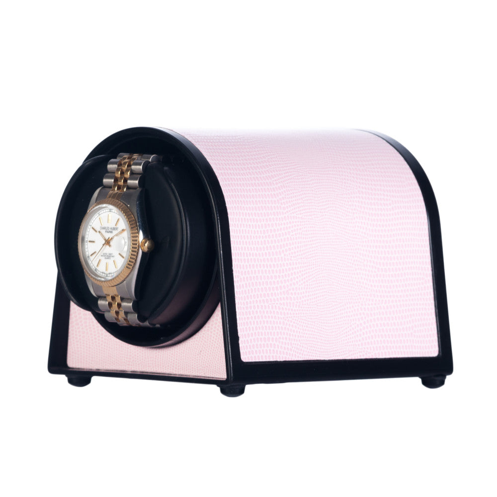 ORBITA - Sparta Mini  Single Watch Winder - Pink Leatherette