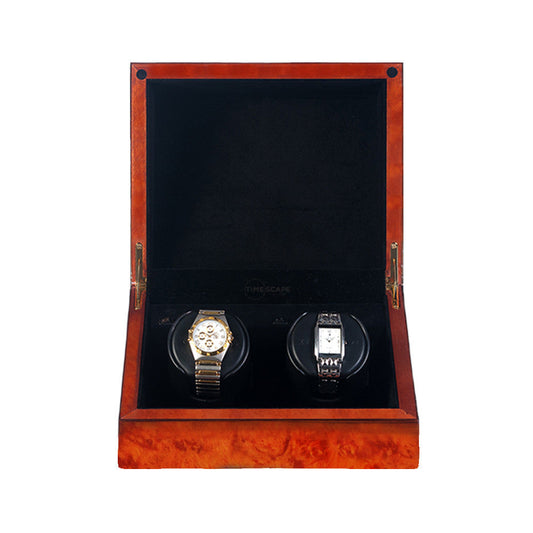 ORBITA - Sparta 2 Deluxe Double Watch Winder | Burlwood