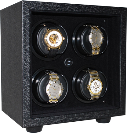 ORBITA - InSafe 4 Watch Winder | Black leatherette