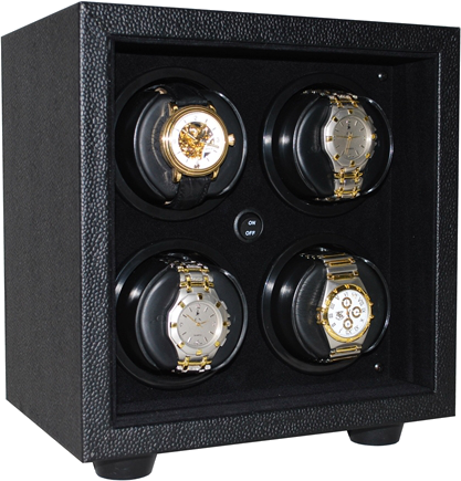 ORBITA - InSafe 4 Watch Winder | Black leatherette