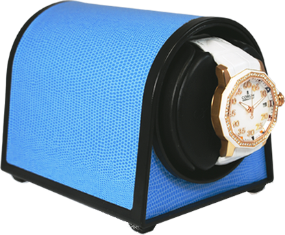 ORBITA - Sparta Mini Single Watch Winder | Blue Leatherette