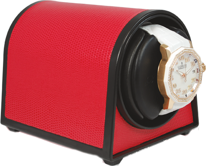 ORBITA - Sparta Mini Single Watch Winder | Red Leatherette