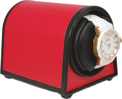 ORBITA - Sparta Mini Single Watch Winder | Red Leatherette