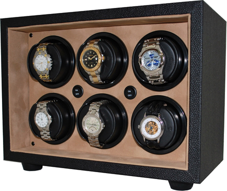 ORBITA - InSafe 6 Watch Winder | Cream Leatherette