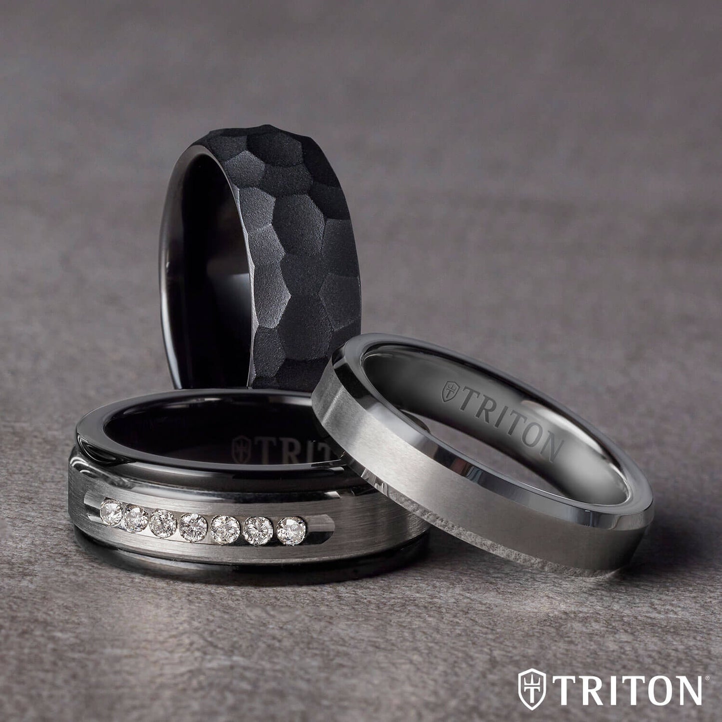 4MM Tungsten Carbide Ring - Brush Finish and Bevel Edge