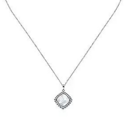 Gabriel & Co | 925 Sterling Silver Rock Crystal and White MOP Pendant Necklace