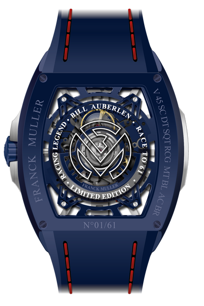 Franck Muller Blue Titanium Bill Auberlen "Race to 61" Limited Edition- V 45 SCDT SQT RCG BA MTBL