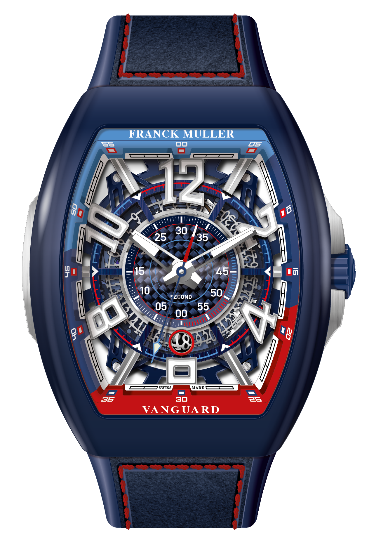 Franck Muller Blue Titanium Bill Auberlen "Race to 61" Limited Edition- V 45 SCDT SQT RCG BA MTBL