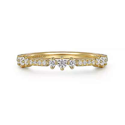 Gabriel & Co | 14K Yellow Gold Diamond Ladies Ring