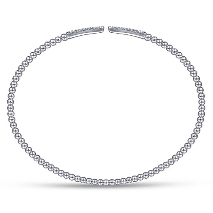 Gabriel & Co | 14K White Gold Bujukan Diamond Spikes Split Bangle