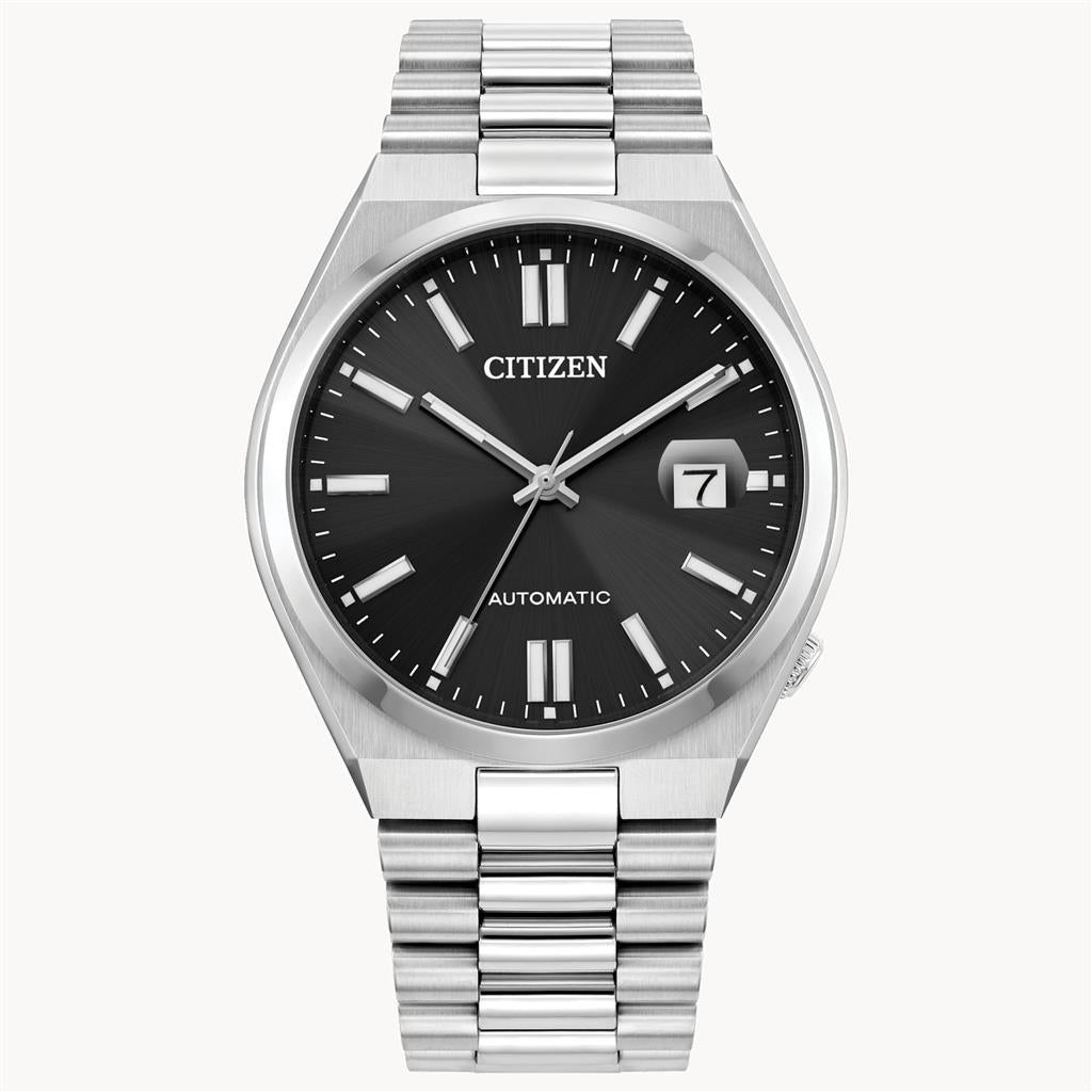 Citizen Gents Stainless Tsuyose Black Automatic Watch NJ0150-56E