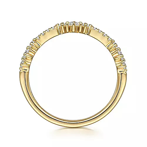 Gabriel & Co | 14K Yellow Gold Diamond Ladies Ring