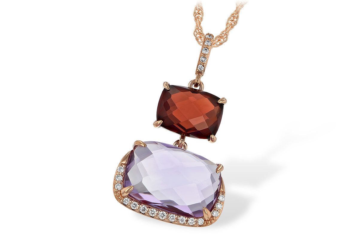 Amethyst and Garnet Pendant