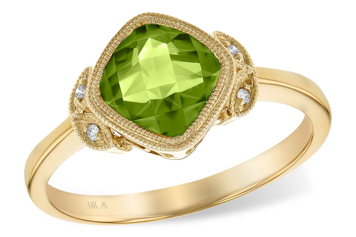 Yellow Gold Peridot Ring