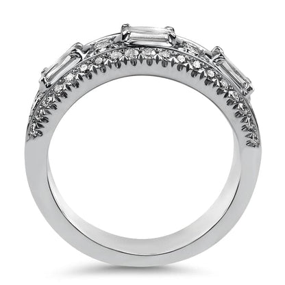 Christopher Designs 14K White Gold L'Amour Crisscut Diamond Ring