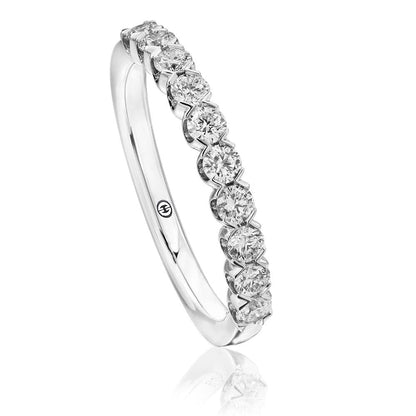 Christopher Designs 18K White Gold Shared Prong Ten Diamond .45ctw Band