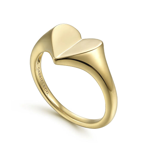 Gabriel & Co | 14K Yellow Gold Heart Ring