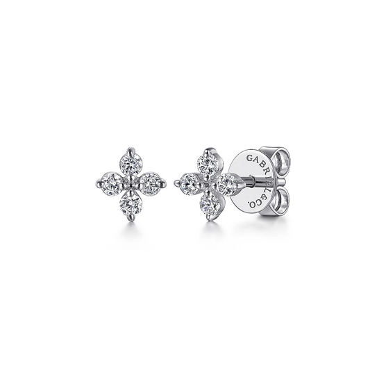 Gabriel & Co | 14K White Gold Diamond Stud Earrings