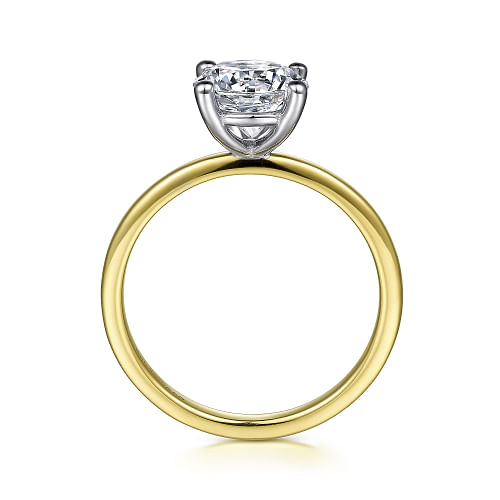 Gabriel & Co |  Classic Collection - 14K White-Yellow Gold Diamond Engagement Ring