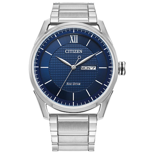 Citizen Gents Classic Eco Drive Blue Face Watch AW0081-54L