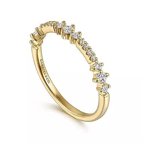 Gabriel & Co | 14K Yellow Gold Diamond Ladies Ring