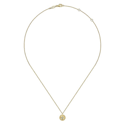 Gabriel & Co | Diamond Cut - 14K White-Yellow Gold Bujukan Diamond Cut Pendant Necklace