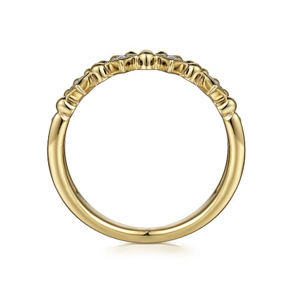 Gabriel & Co | 14K Yellow Gold Bujukan Diamond Stackable Ring