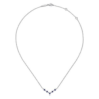 Gabriel & Co | 14K White Gold Diamond Chevron Necklace