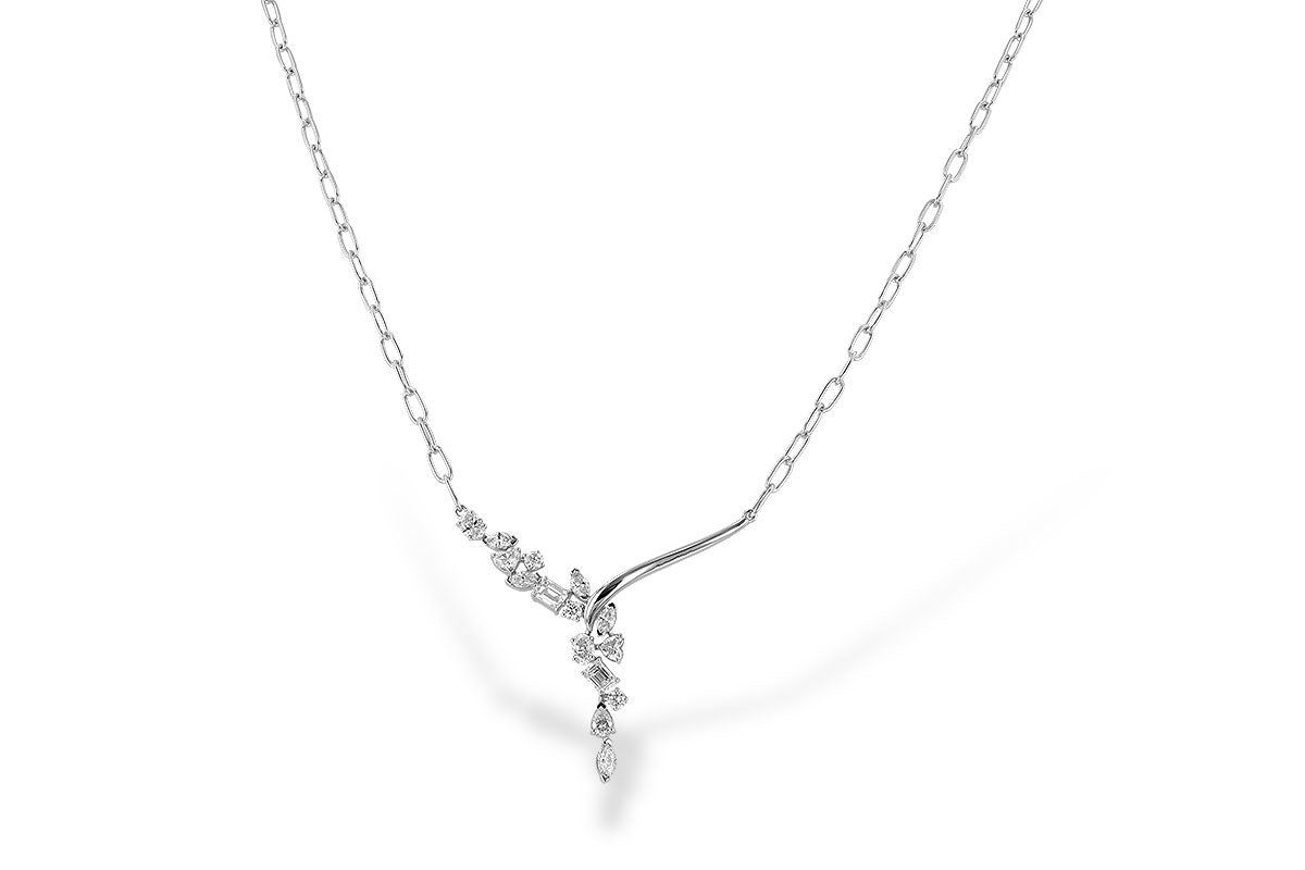 Scattered Diamond Lariat Necklace