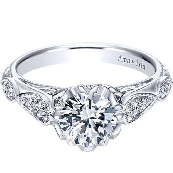 Gabriel Amavida "Jaelyn" Victorian Style Diamond Engagement Ring