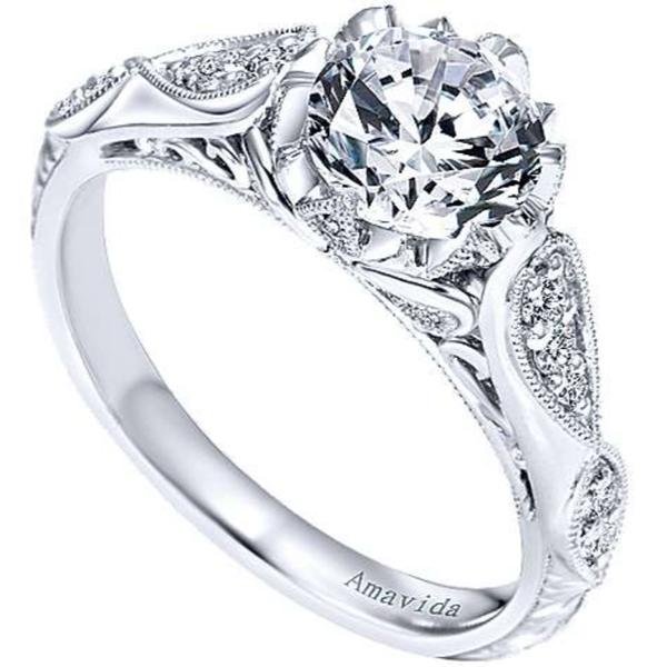 Gabriel Amavida "Jaelyn" Victorian Style Diamond Engagement Ring