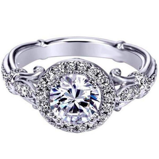 Gabriel & Co. Art Deco Halo Diamond Engagement Ring