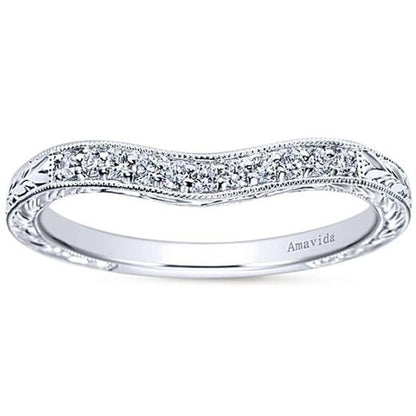 Gabriel Amavida "Tallulah"  Milgrain Diamond Wedding Ring