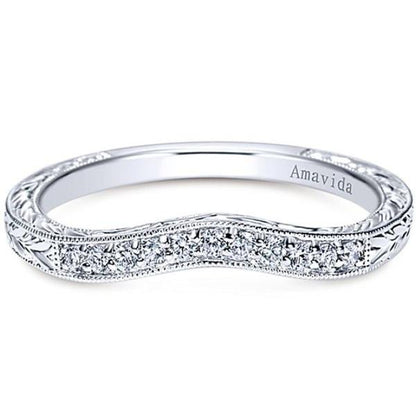 Gabriel Amavida "Tallulah"  Milgrain Diamond Wedding Ring