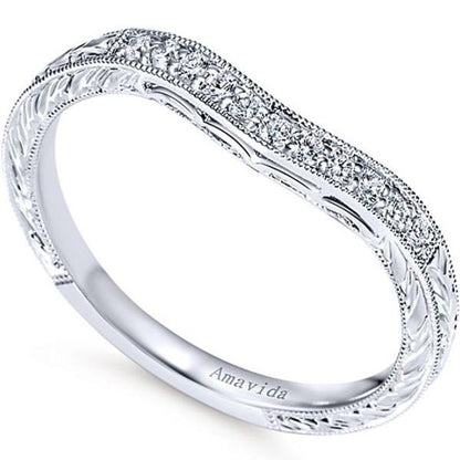 Gabriel Amavida "Tallulah"  Milgrain Diamond Wedding Ring