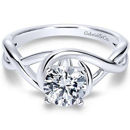 Gabriel "Celine" Bypass Twist Diamond Engagement Ring