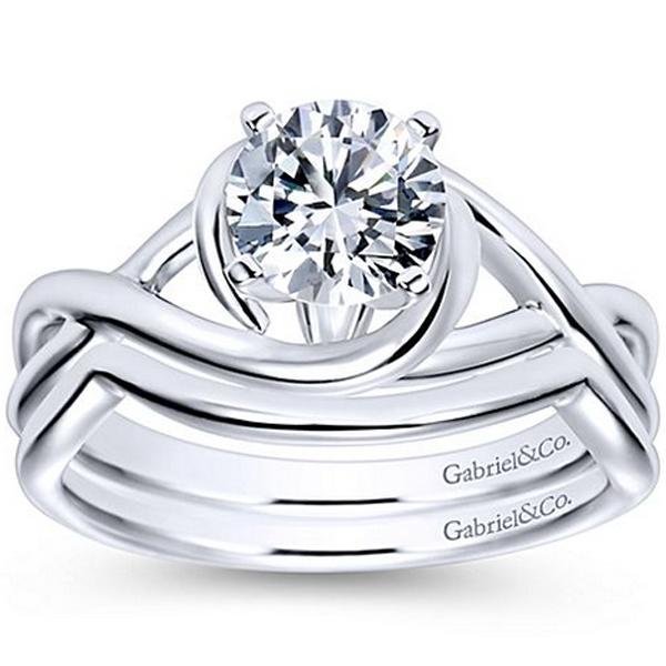 Gabriel "Celine" Bypass Twist Diamond Engagement Ring