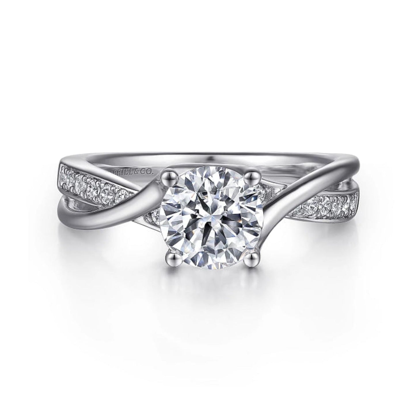 Gabriel & Co. "Aleesa" Twist Bypass Diamond Engagement Ring