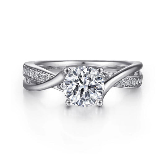 Gabriel & Co. "Aleesa" Twist Bypass Diamond Engagement Ring