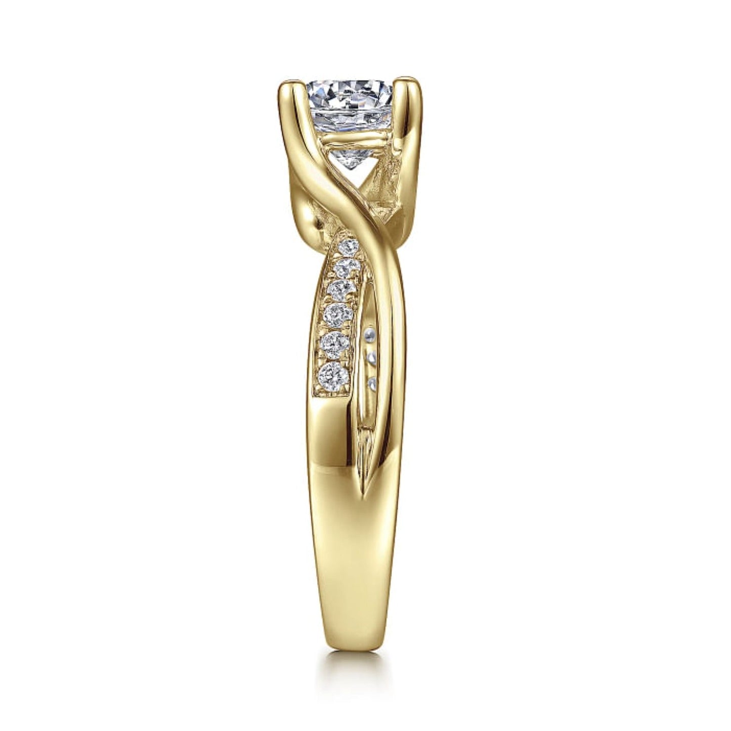 Gabriel & Co. "Aleesa" Twist Bypass Diamond Engagement Ring