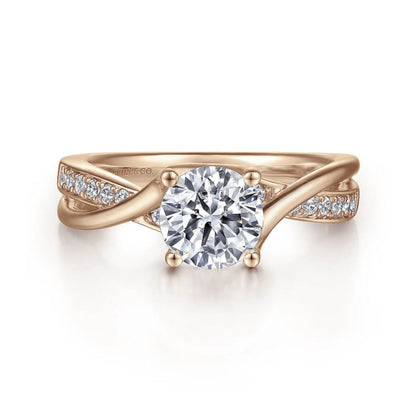 Gabriel & Co. "Aleesa" Twist Bypass Diamond Engagement Ring